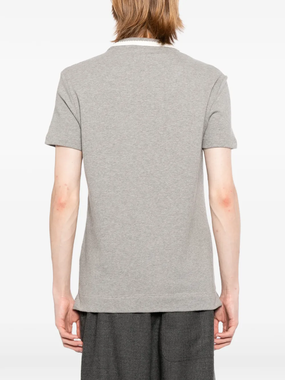 Zegna T-shirt met geborduurd logo Grijs