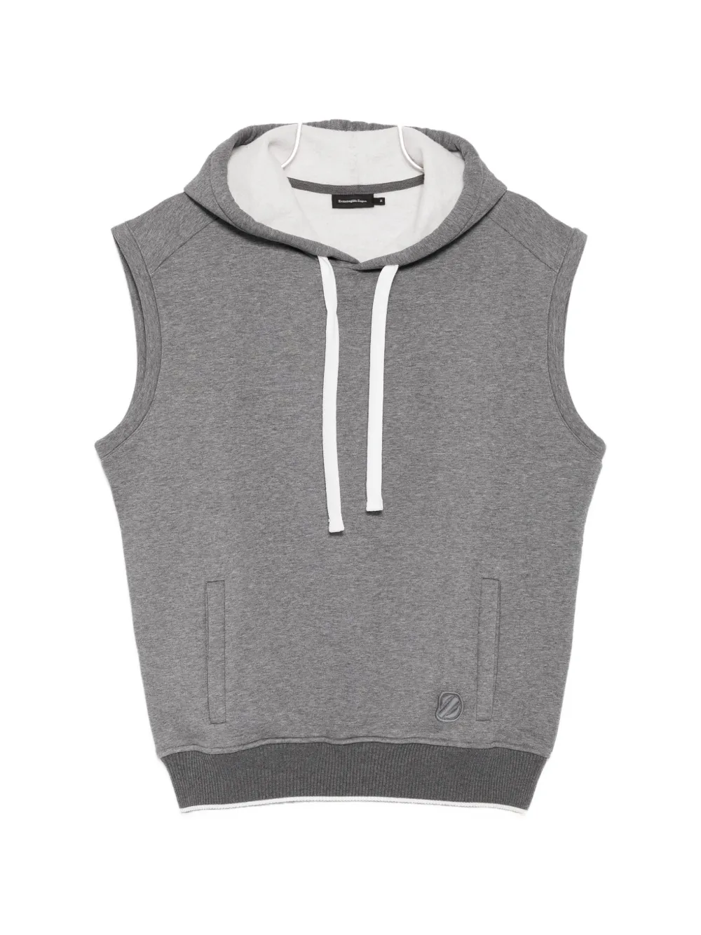 Zegna sleeveless hoodie - Grey