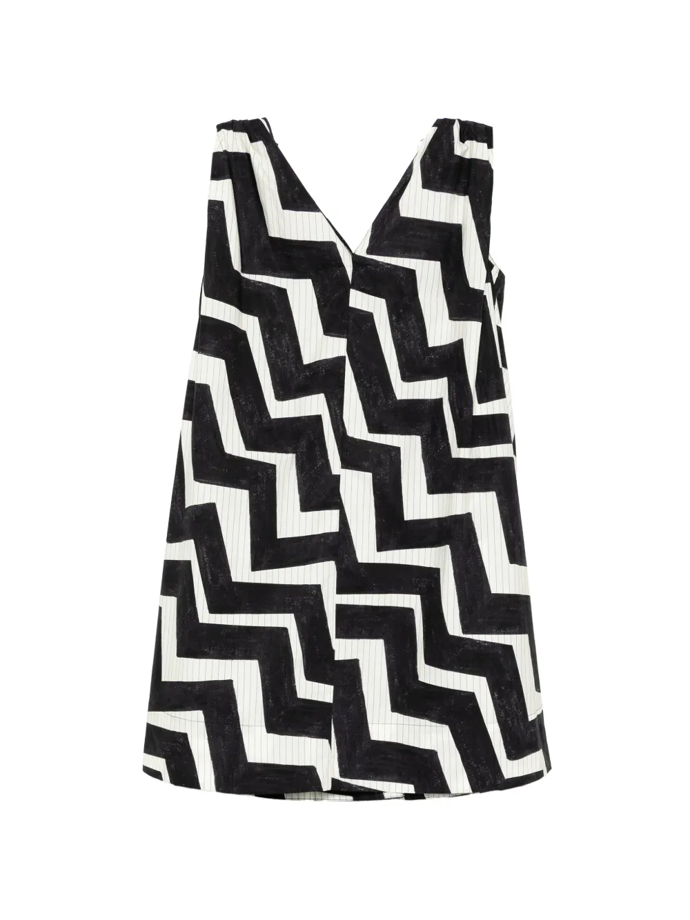 JNBY Abito svasato con stampa chevron - Nero