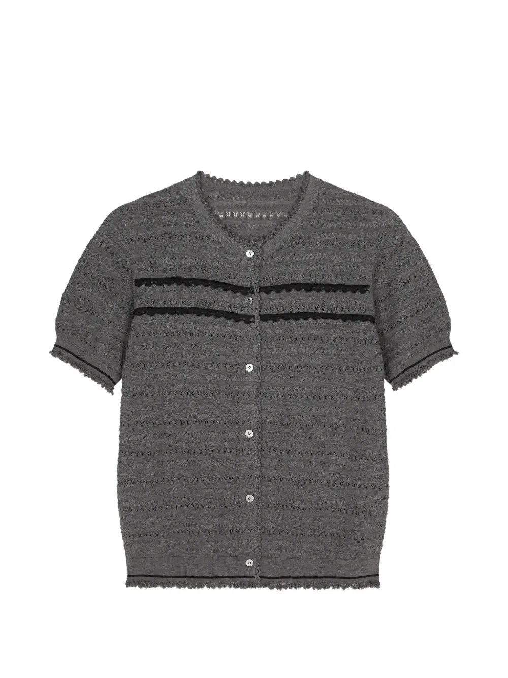 JNBY Blusa con orlo a smerlo - Grigio
