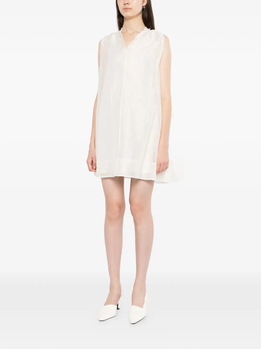 JNBY Gelaagde organza jurk Wit