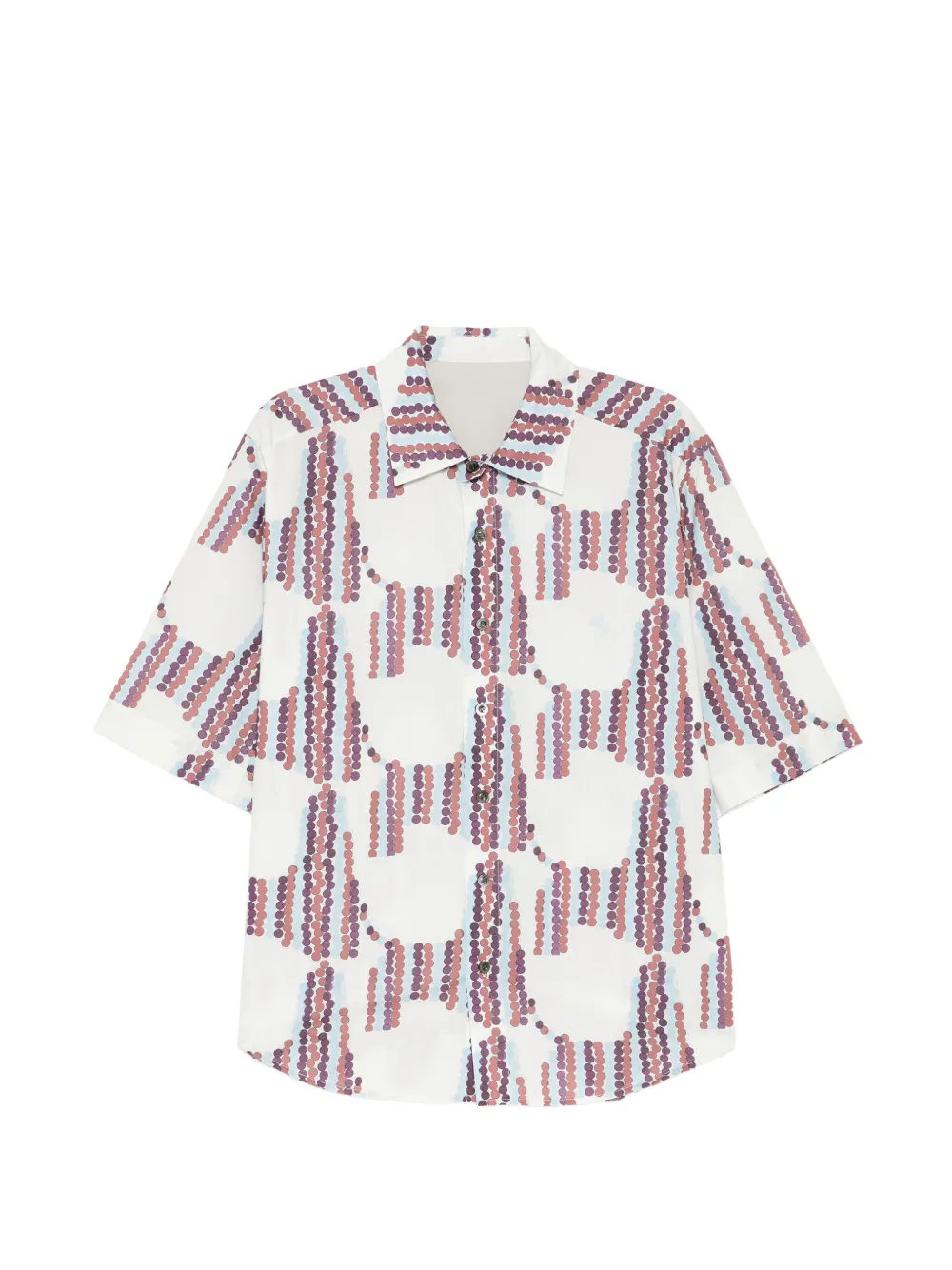 CROQUIS Camicia a maniche corte con stampa geometrica - Bianco