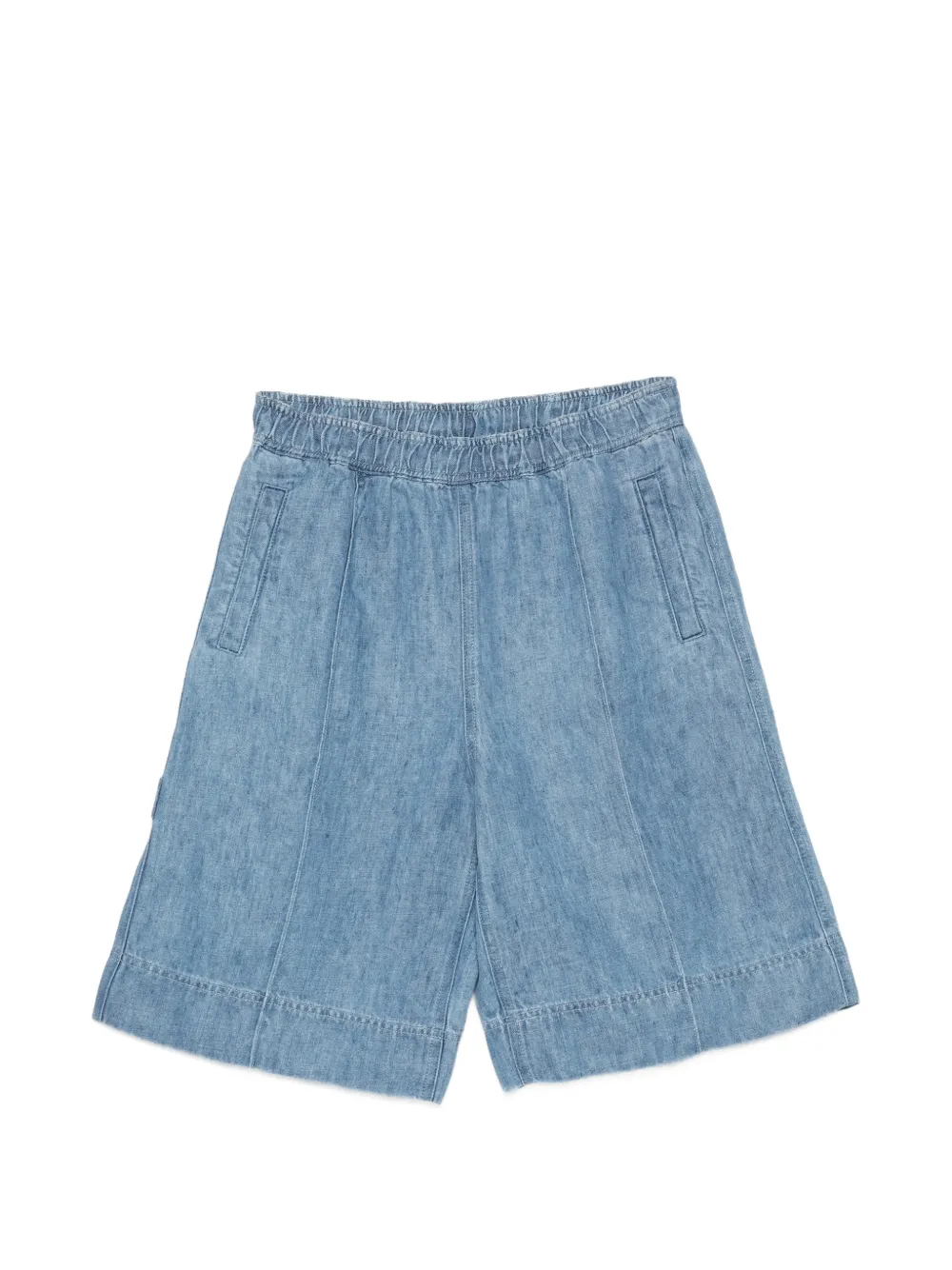 LESS panelled linen shorts - Blue