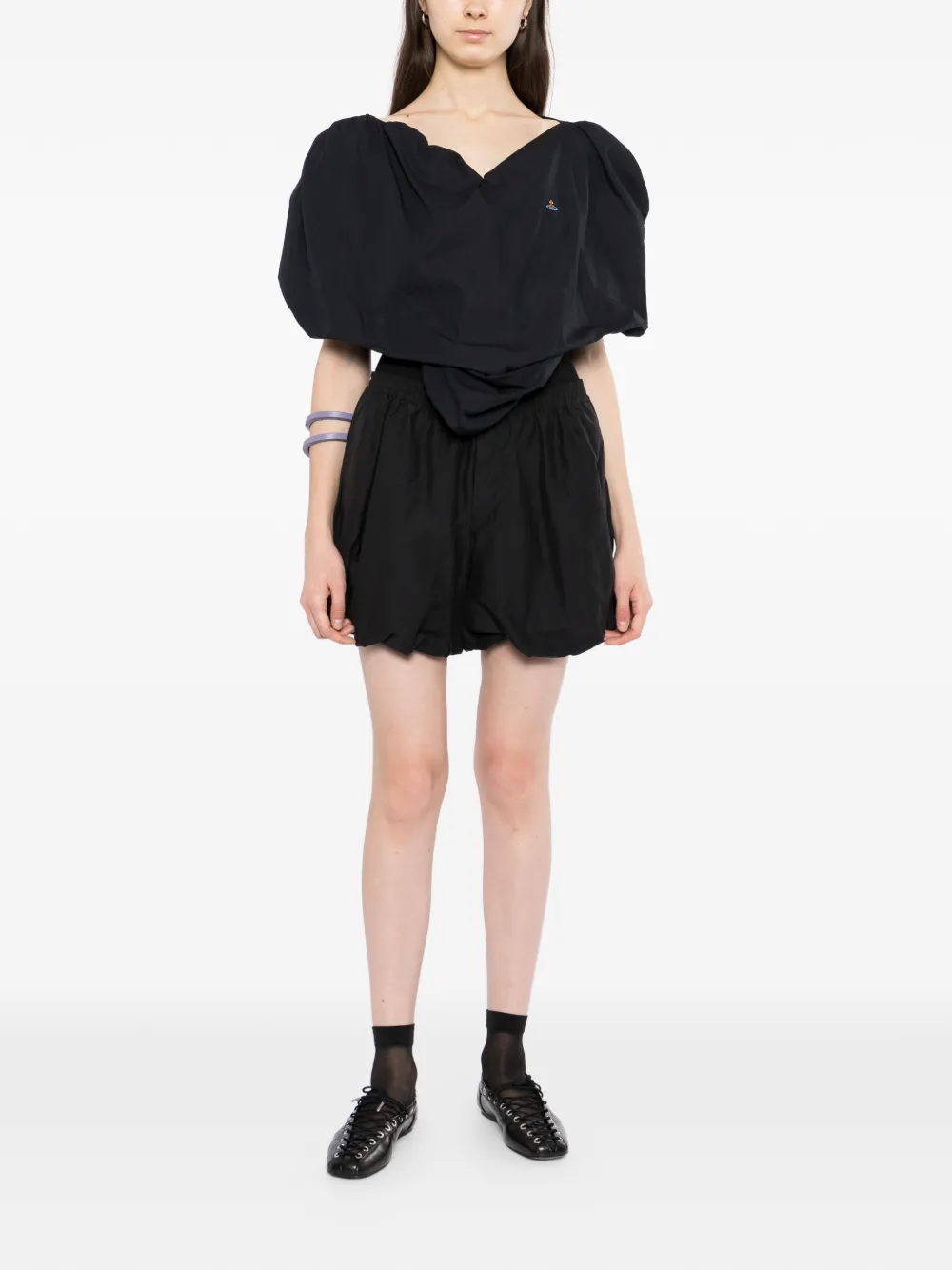JNBY Shorts met ballon-pijpen Zwart