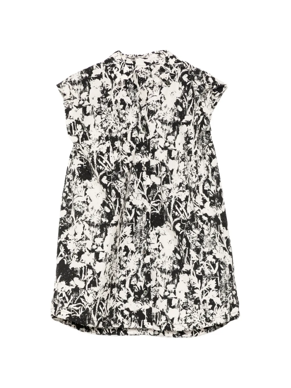 JNBY Blusa smanicata a fiori - Nero