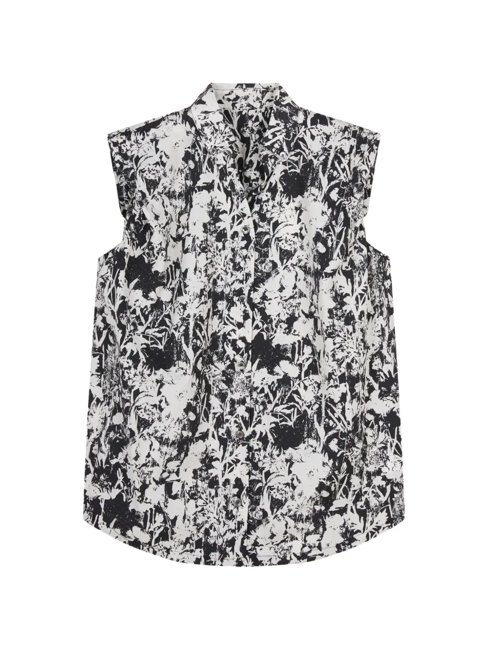 JNBY Blusa smanicata a fiori - Nero