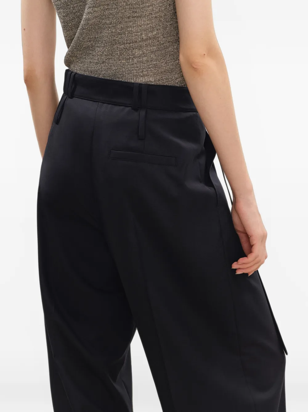 LESS Broek met wijde pijpen Zwart