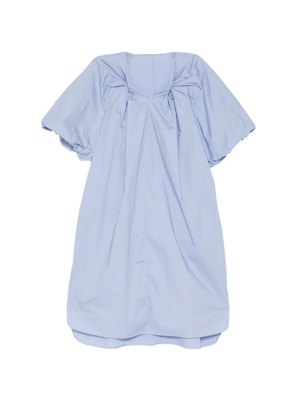 JNBY V neck Ballon sleeve Dress Blue FARFETCH