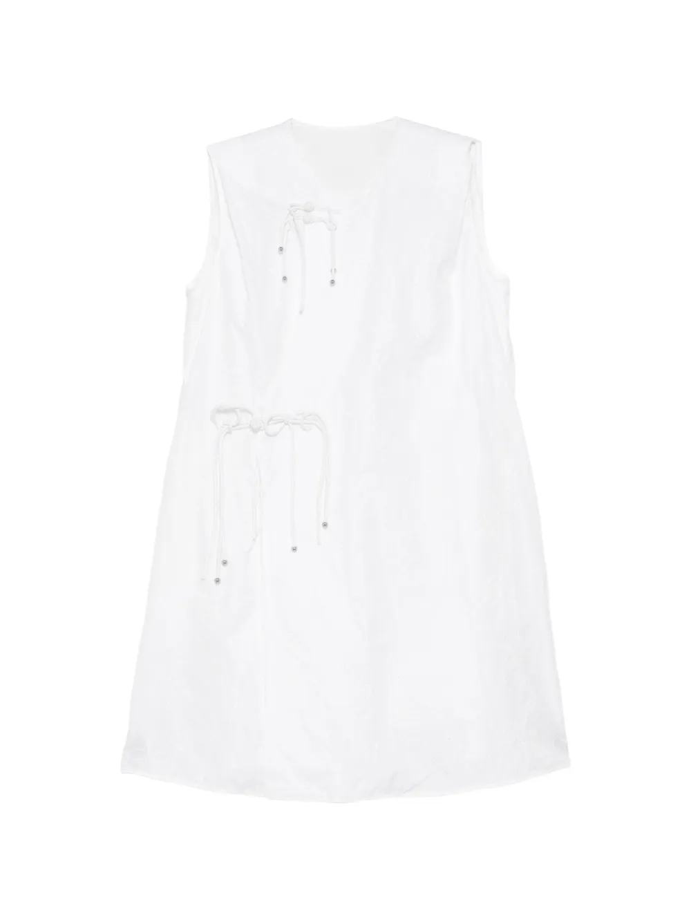 JNBY Abito smanicato con ricamo floreale - Bianco