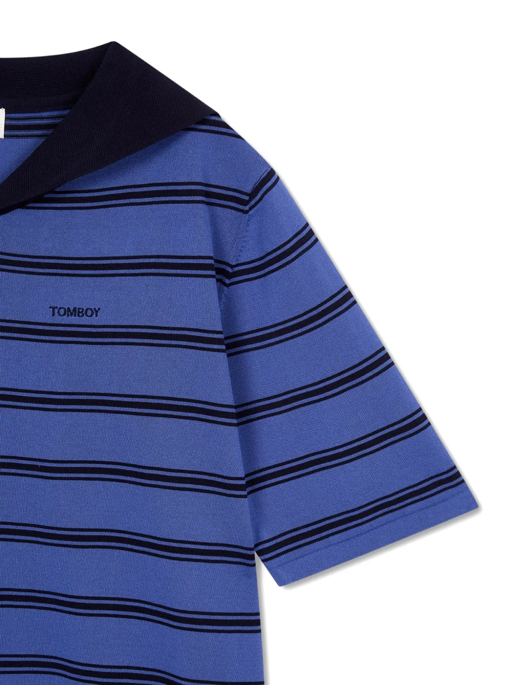 TOMBOY Gestreept T-shirt met matrozenkraag Blauw