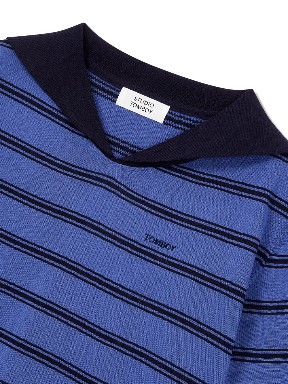 TOMBOY Gestreept T-shirt met matrozenkraag Blauw