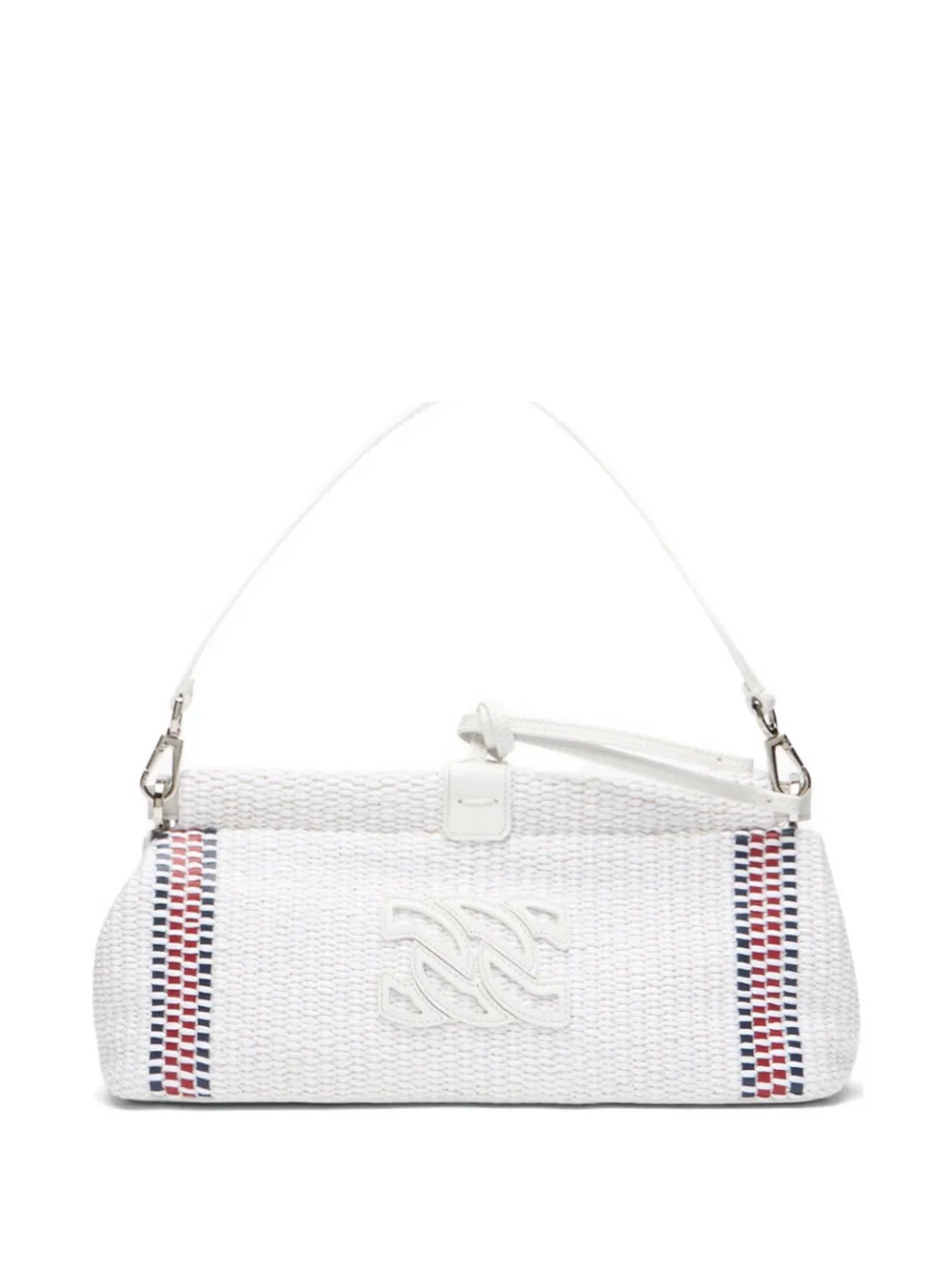 Casadei Amalfi woven shoulder bag - Bianco