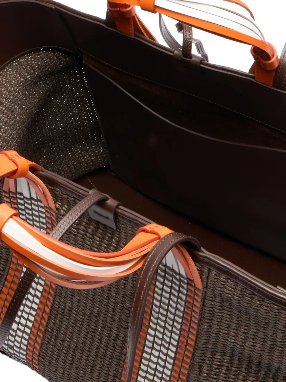 Casadei Amalfi geweven schoudertas Bruin