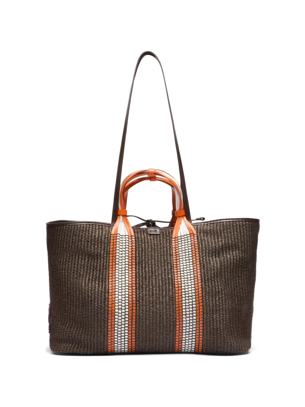 Casadei Amalfi woven shoulder bag - Marrone