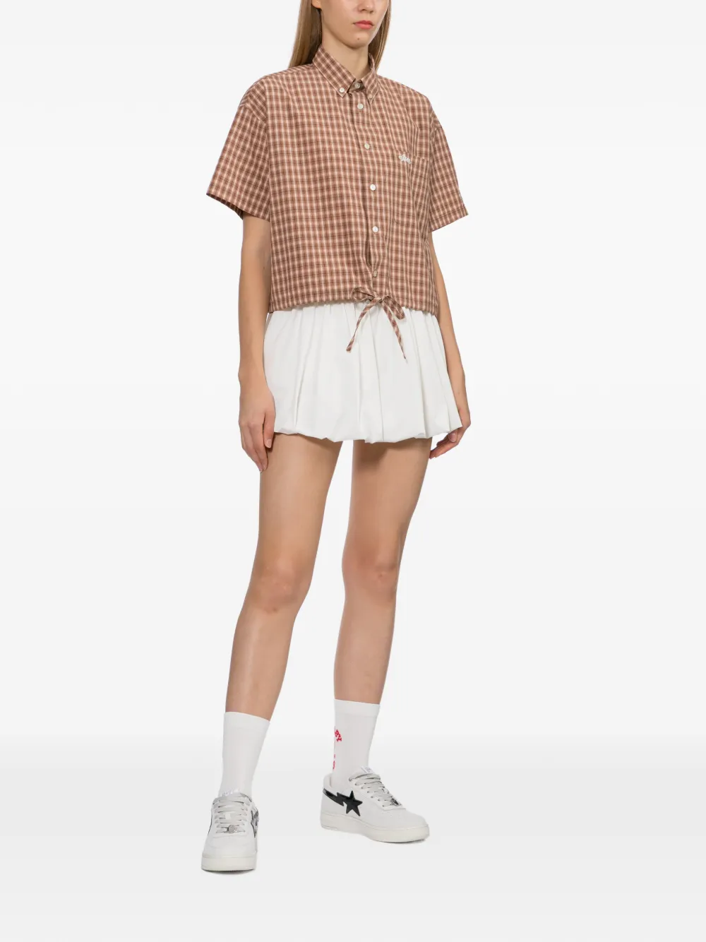 APEE™ by *A BATHING APE Mini-rok met logopatch Wit