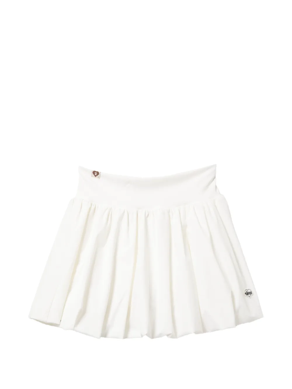 APEE™ by *A BATHING APE® Minigonna con applicazione logo - Bianco