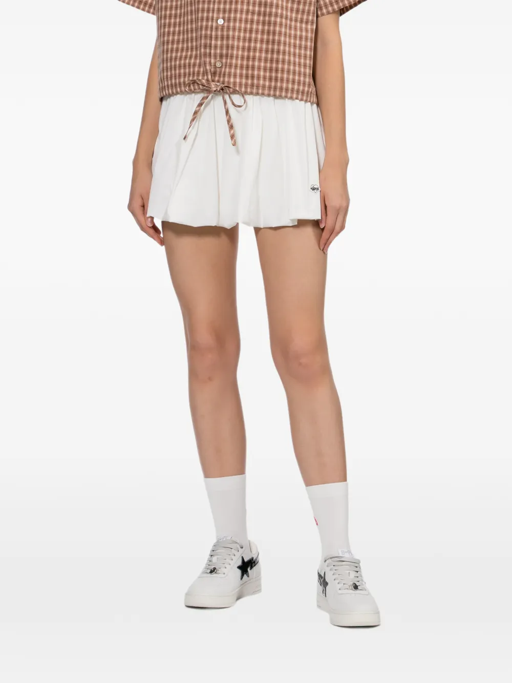 APEE™ by *A BATHING APE Mini-rok met logopatch Wit