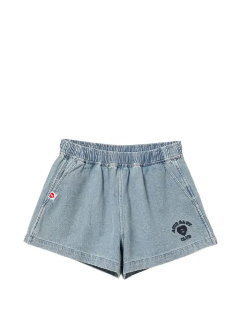 APEE™ by *A BATHING APE® heart logo embroidered denim short
