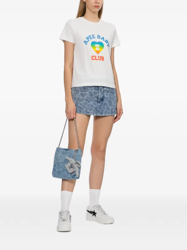 APEE™ By *A BATHING APE® Camo Heart Graphic T-shirt | White