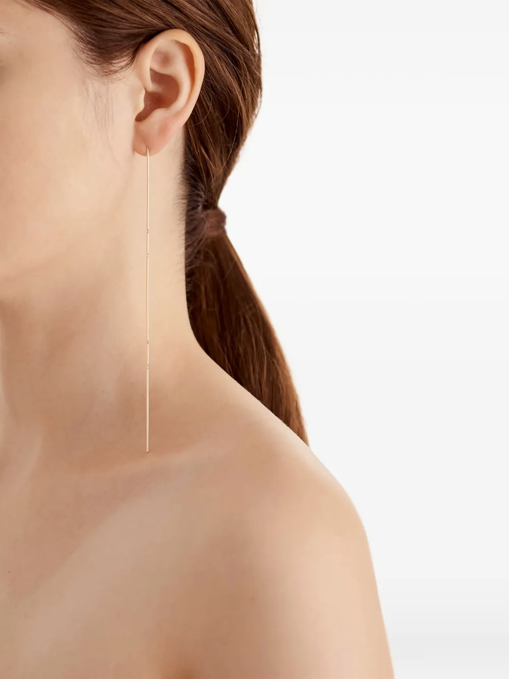 Shihara Construction Lines chain-link earring - Oro