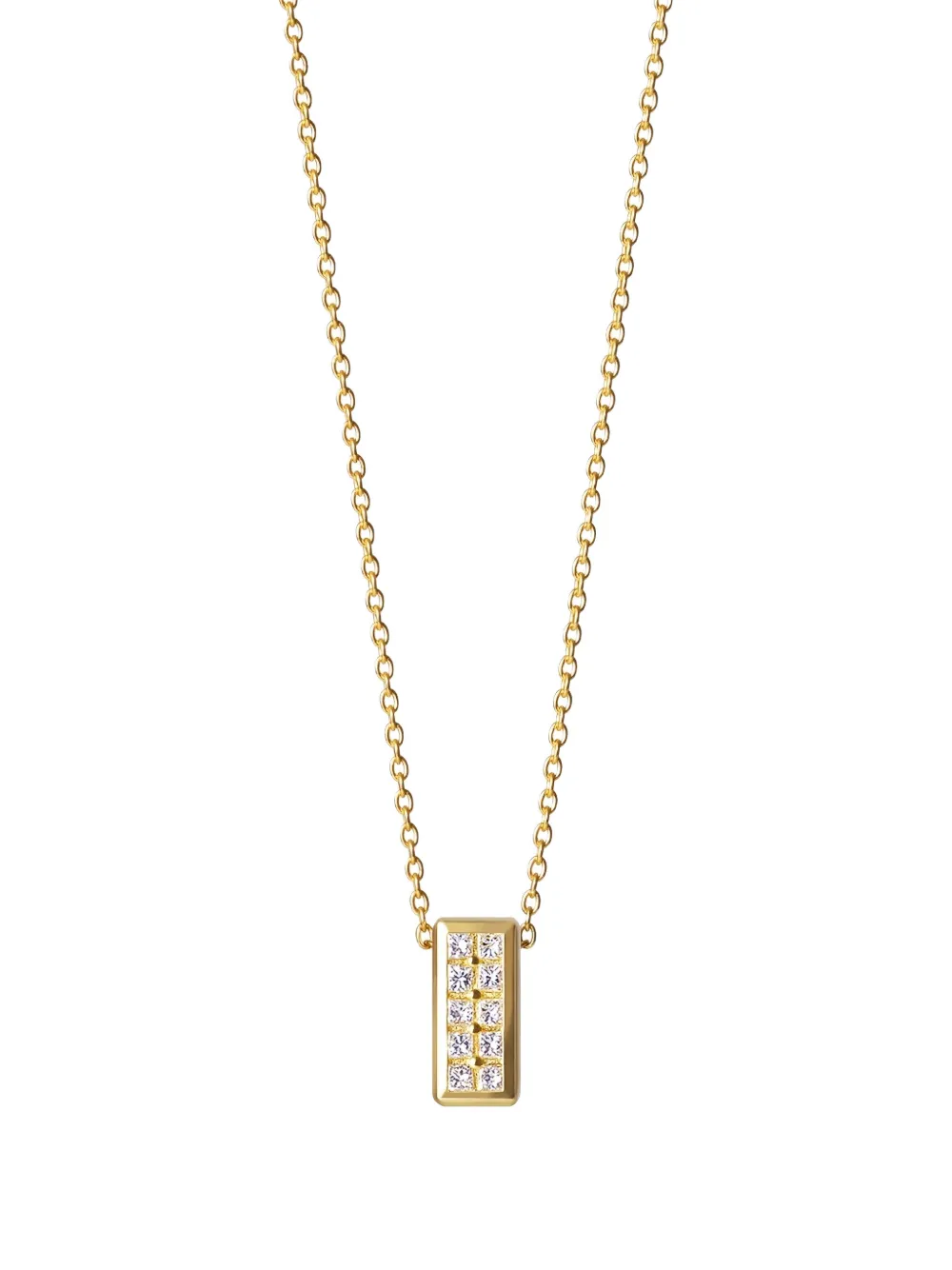 Shihara brick-pendant diamond necklace - Oro