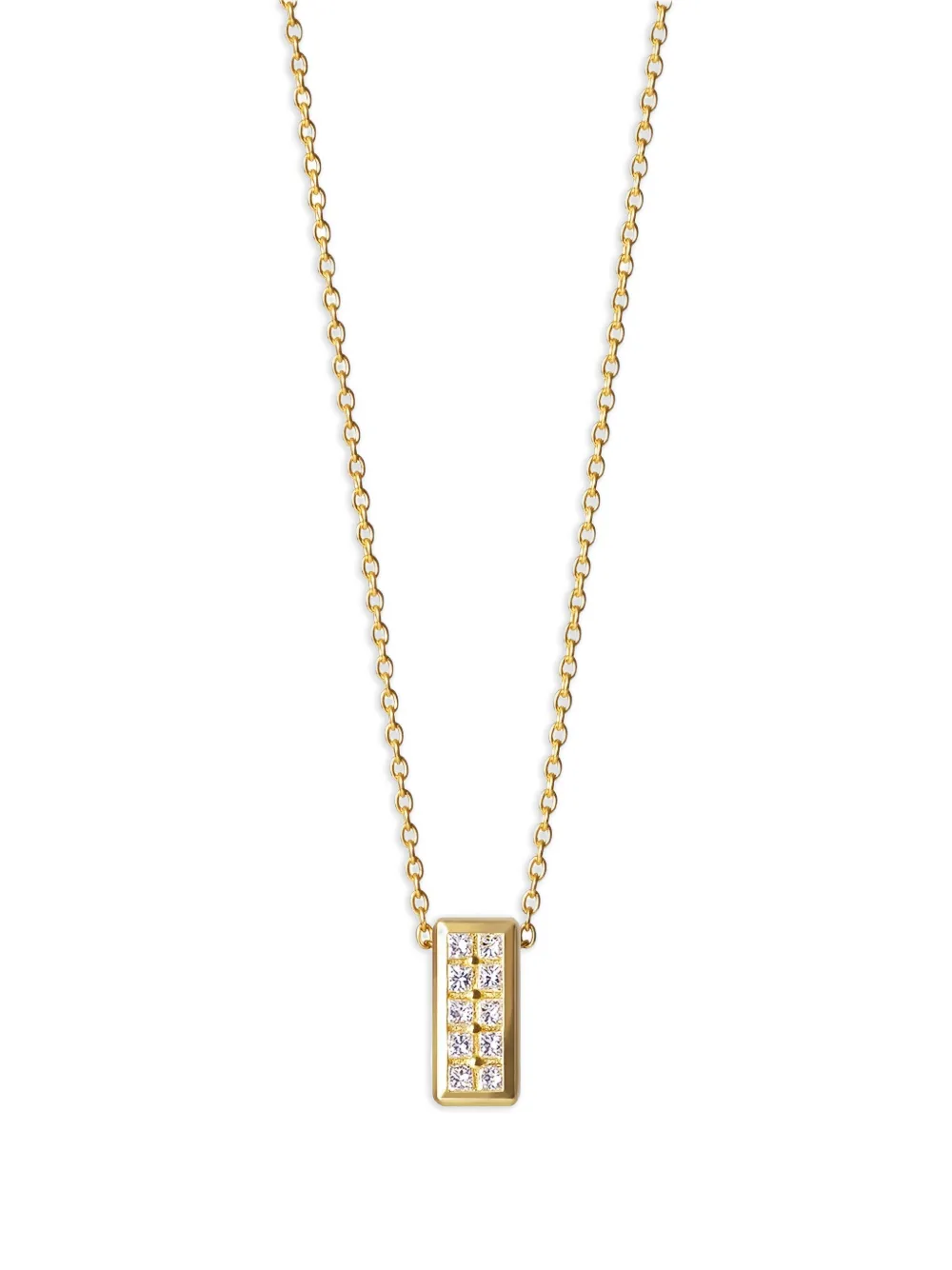 Shihara brick-pendant diamond necklace - Oro