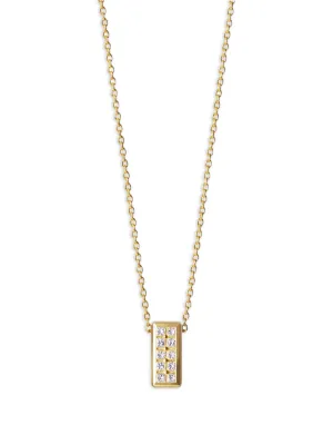 Shihara 18kt Yellow Gold 01 Diamond Cube Necklace | Gold | FARFETCH