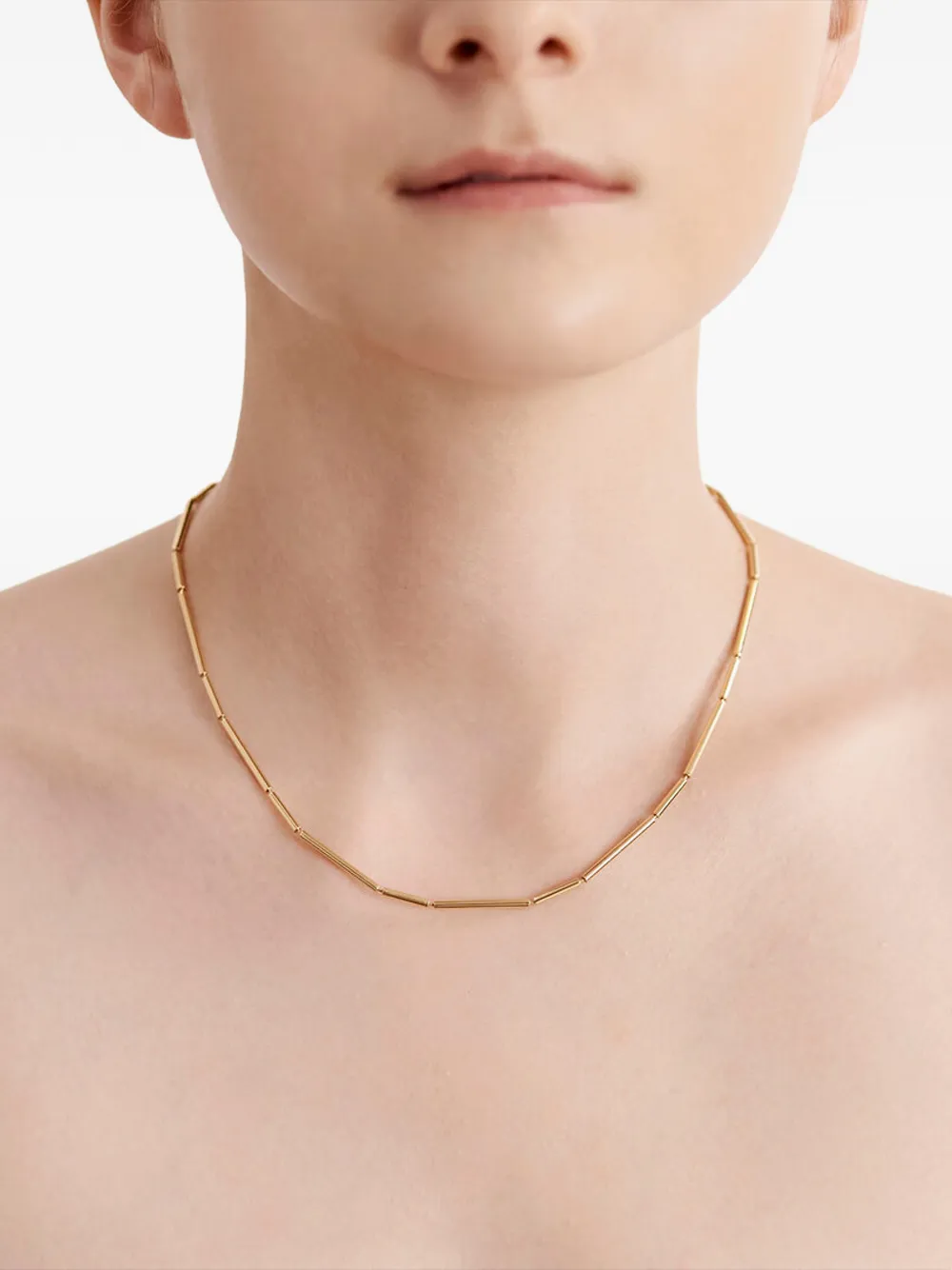 Shihara Construction Lines Chain-link Necklace In Gold
