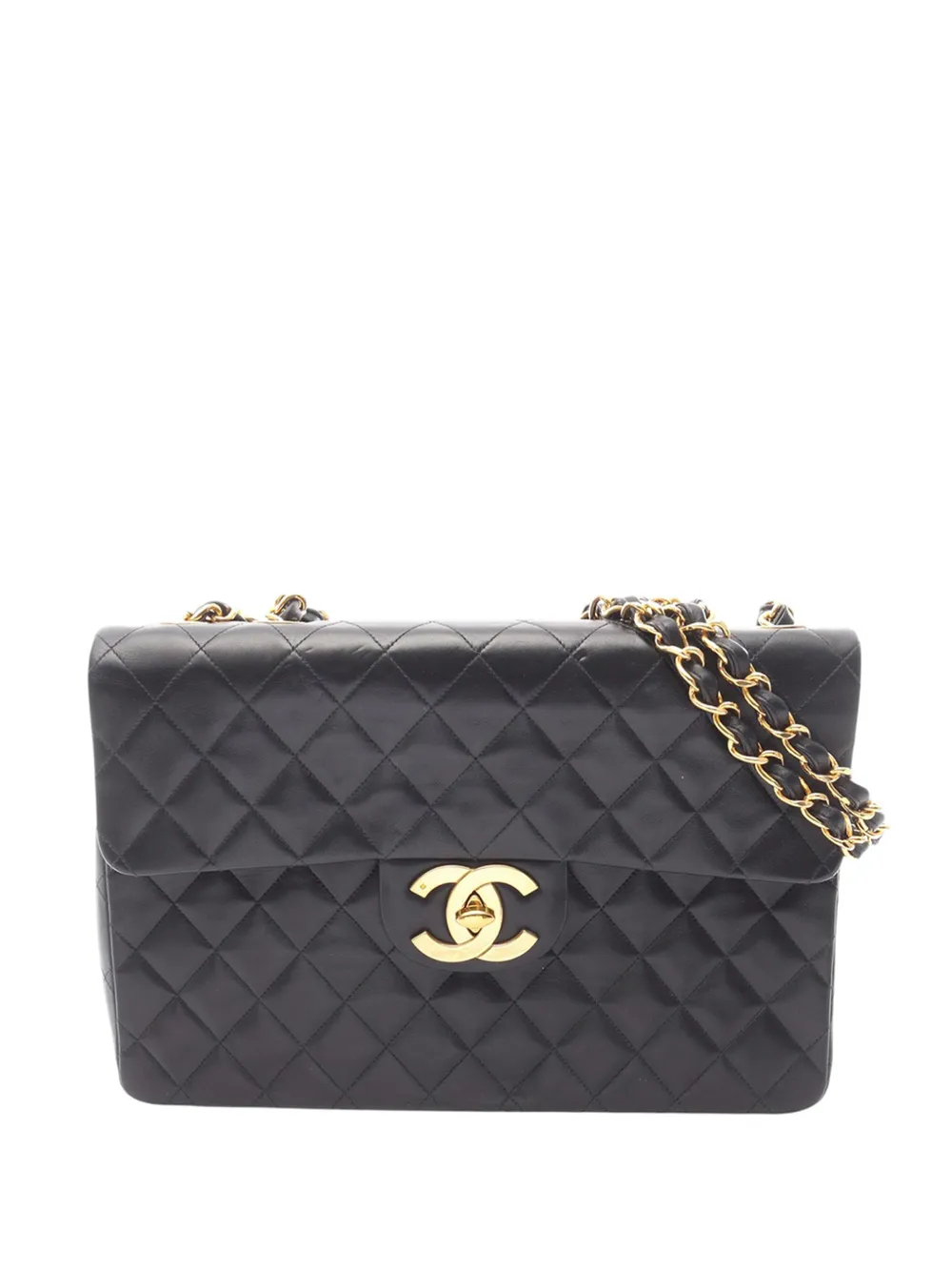 CHANEL Pre-Owned 1994-1996 Jumbo XL Classic Lambskin Single Flap shoulder bag - Nero