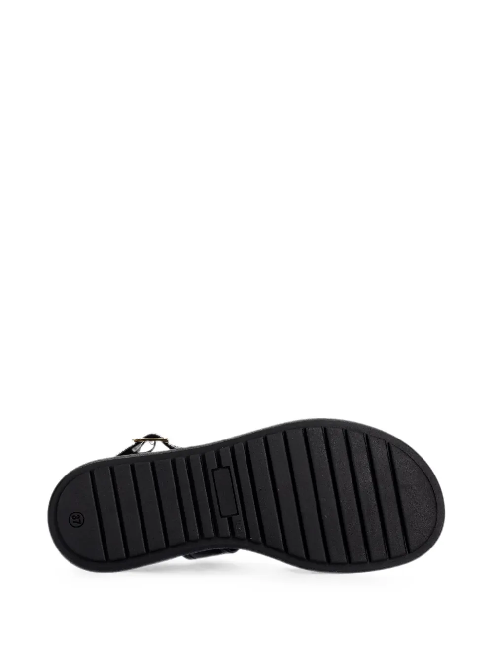 Elisabetta Franchi Kids logo-print buckle-fastening sandals Zwart
