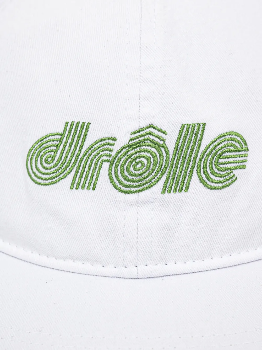 Drôle De Monsieur Honkbalpet met geborduurd logo Wit
