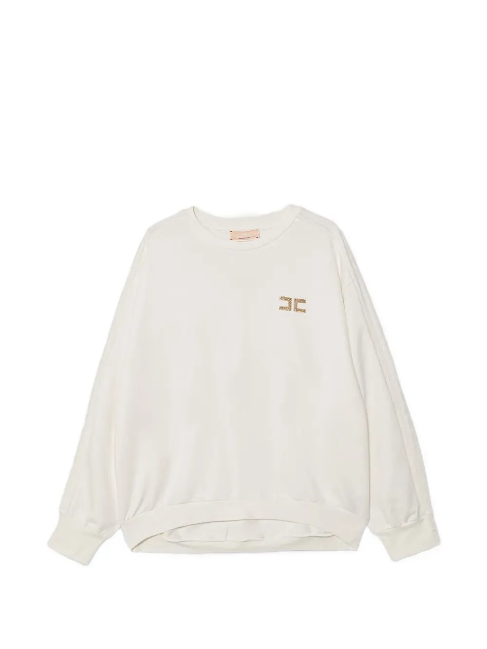Elisabetta Franchi Kids logo-plaque sweater - Toni neutri