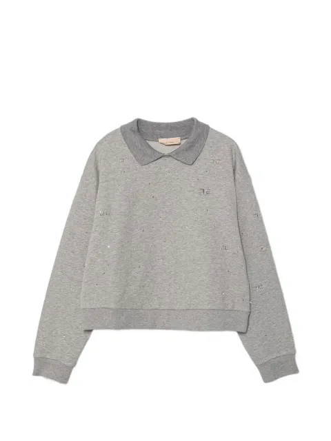 Elisabetta Franchi Kids suéter con cuello de playera tipo polo