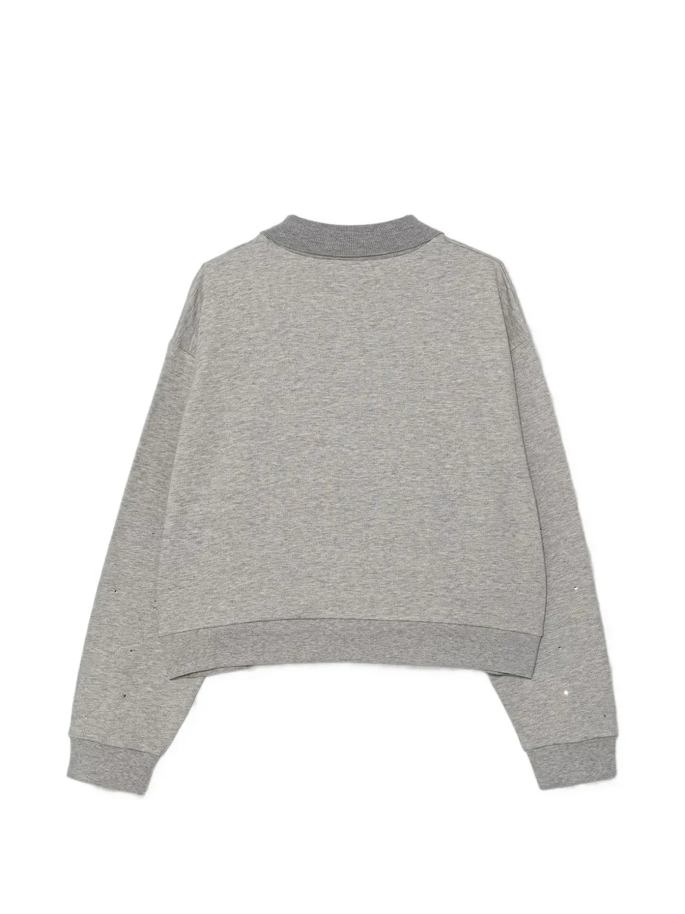 Elisabetta Franchi Kids Trui verfraaid met kristallen en polokraag Grijs