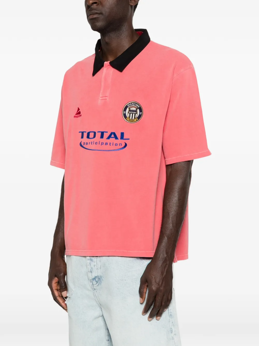 Martine Rose Poloshirt met logo Roze