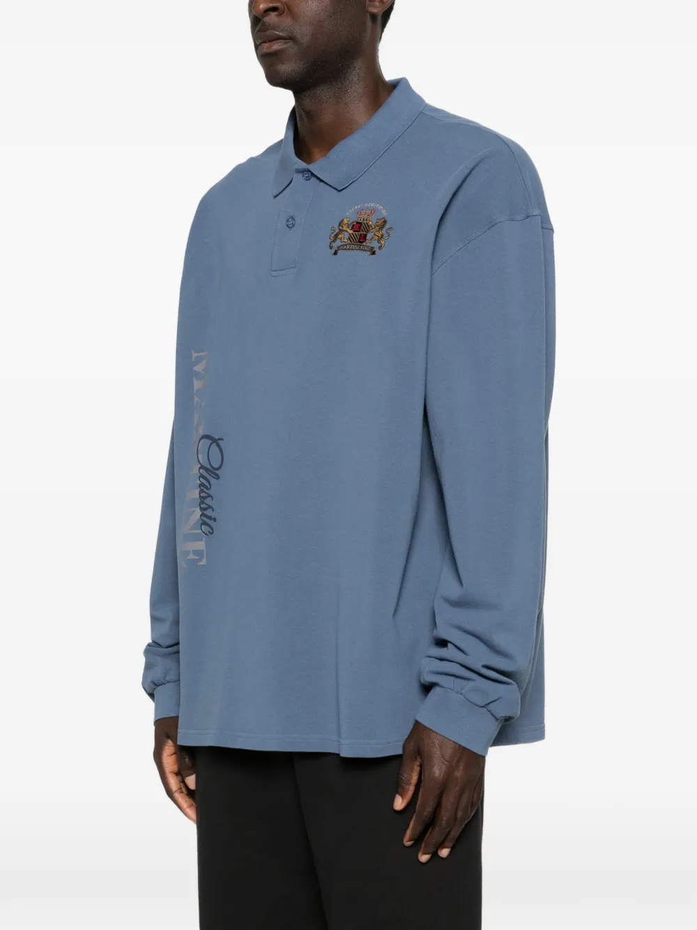 Martine Rose Poloshirt met logo Blauw