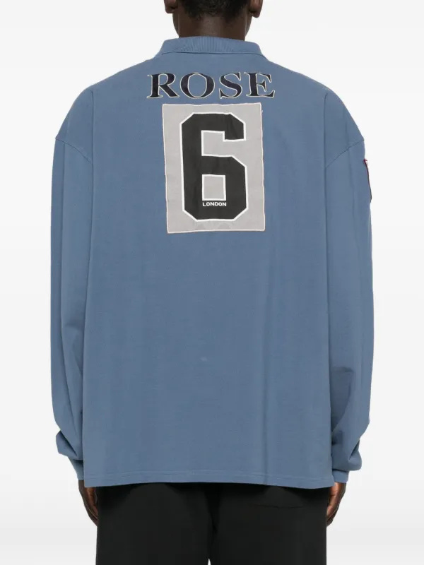 トップス martine rose 25ss logo polo Martine Rose Logo Polo Shirt | Blue | FARFETCH CA