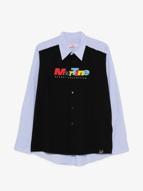 Martine Rose stripe logo polo shirt