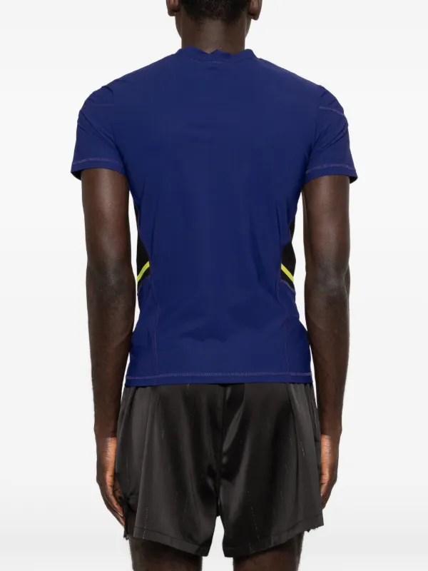 Martine Rose lace-up Stripe T-shirt | Blue | FARFETCH JO