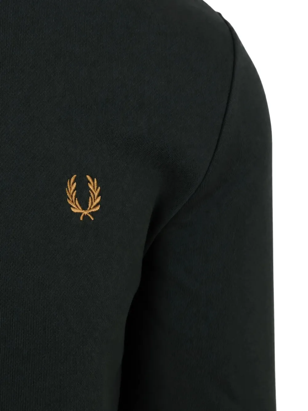 Fred Perry embroidered-logo half-zip sweater Groen