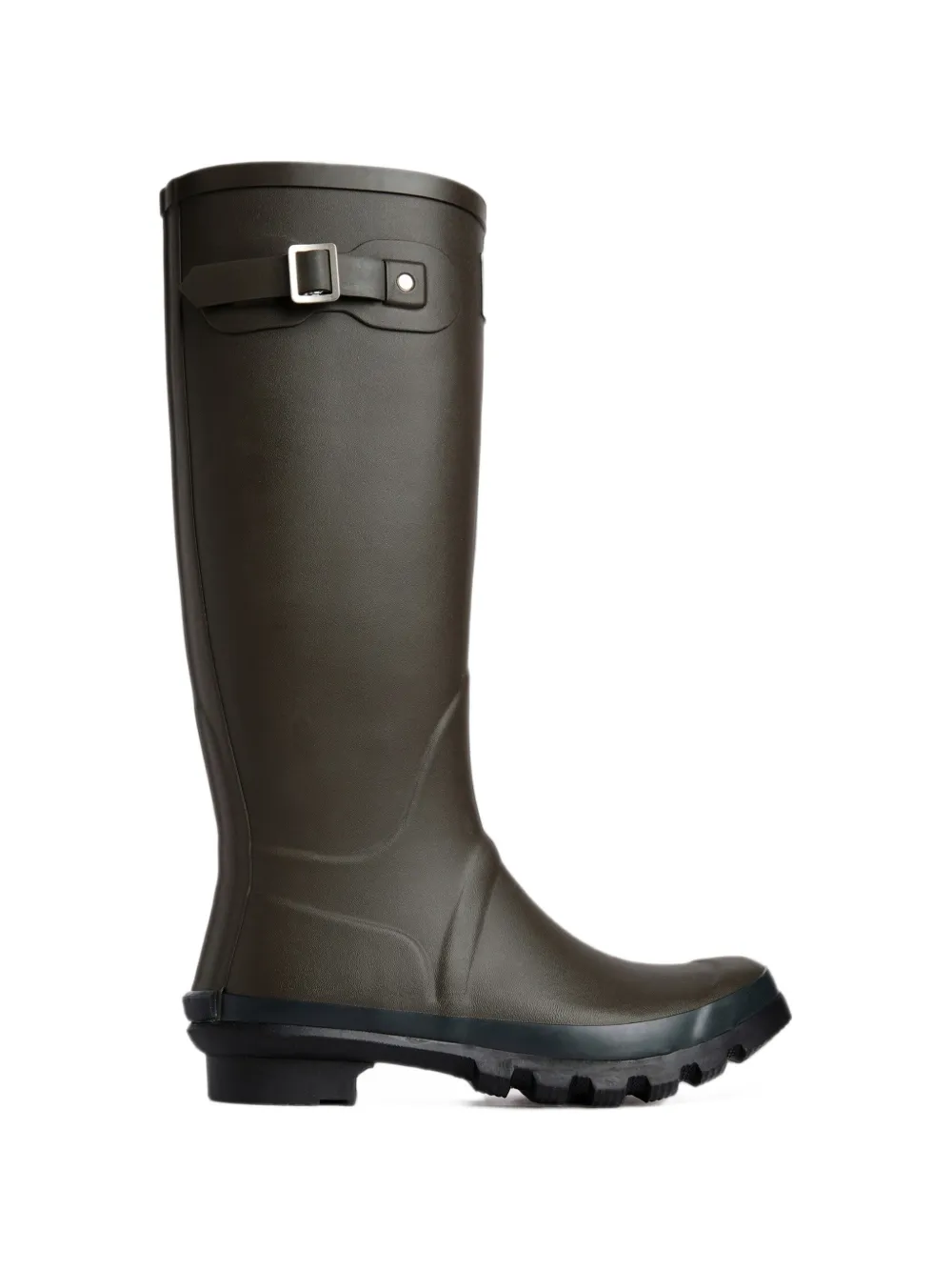 Barbour buckled logo-patch boots - Grün