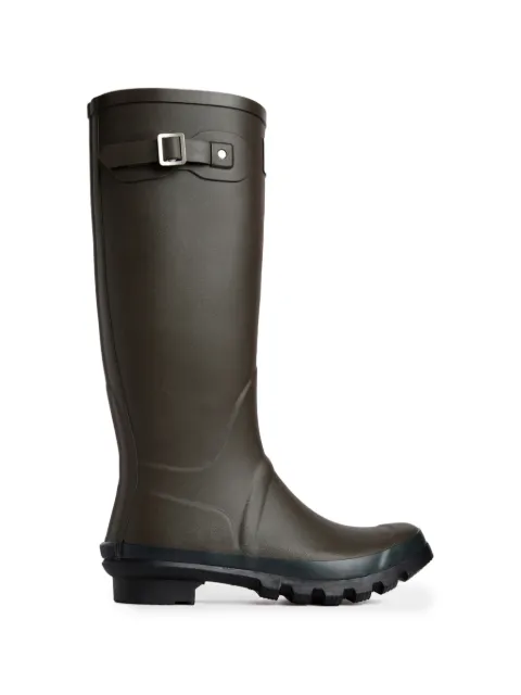 Barbour buckled logo-patch boots