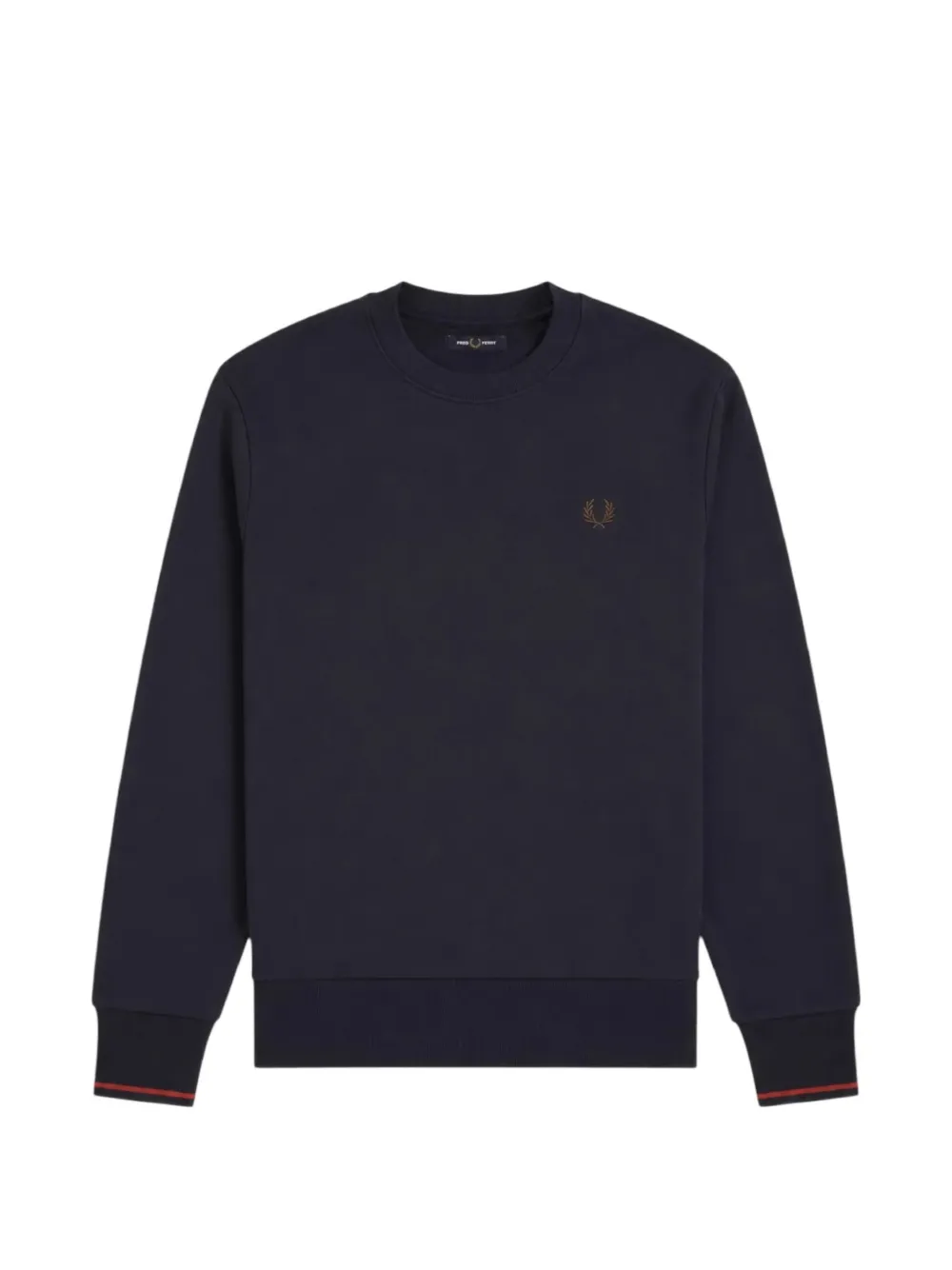 Fred Perry embroidered logo tipped sweater - Blu