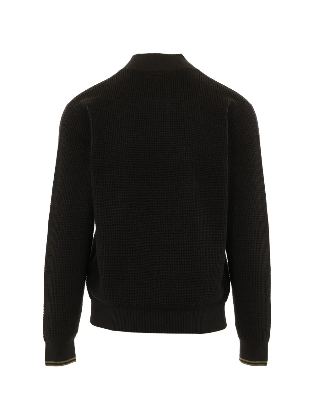 Fred Perry Wafelgebreide trui met kwart rits Zwart