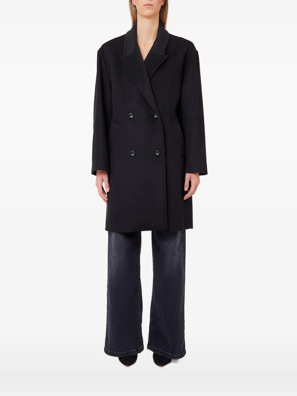 LIU JO double-breasted peak-lapel coat - Schwarz