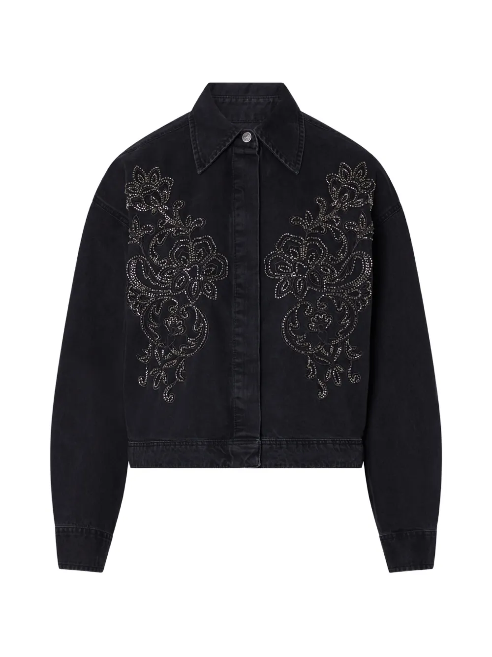 LIU JO shirt in denim with embroidery - Schwarz