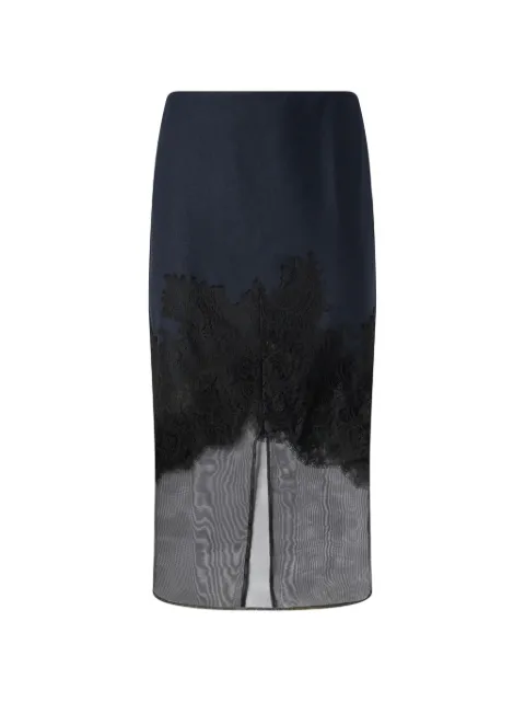 PINKO x Bardazzi Botticino lace-trim midi skirt