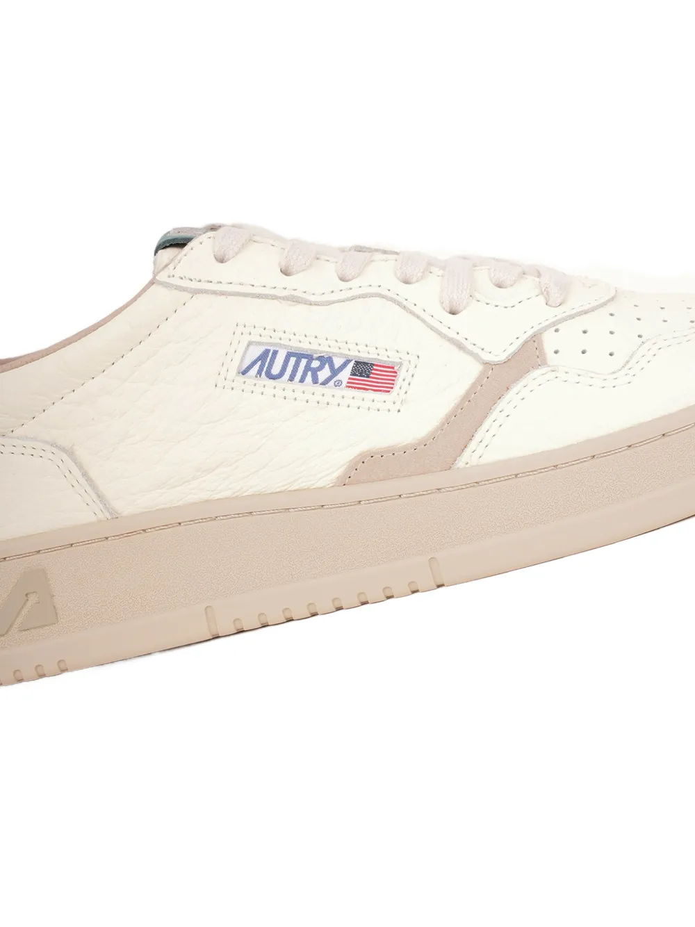 Autry Medalist perforated panelled sneakers Beige