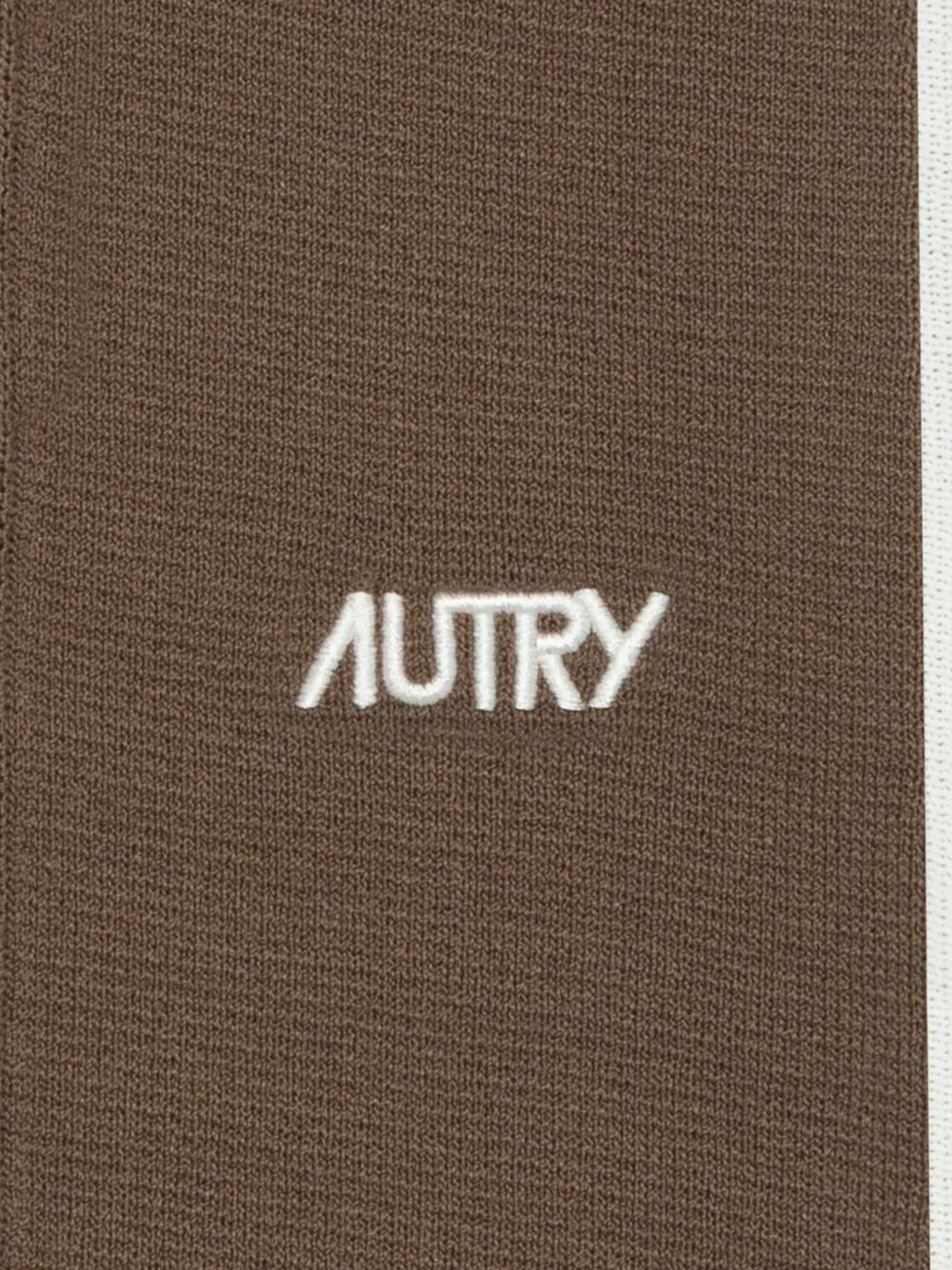 Autry Broek met zijstreep en geborduurd logo Bruin