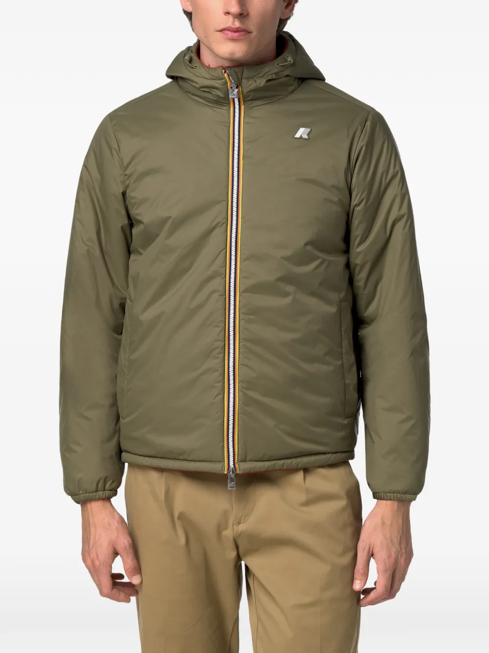 K-Way Jack Spacer omkeerbaar jack met capuchon Groen